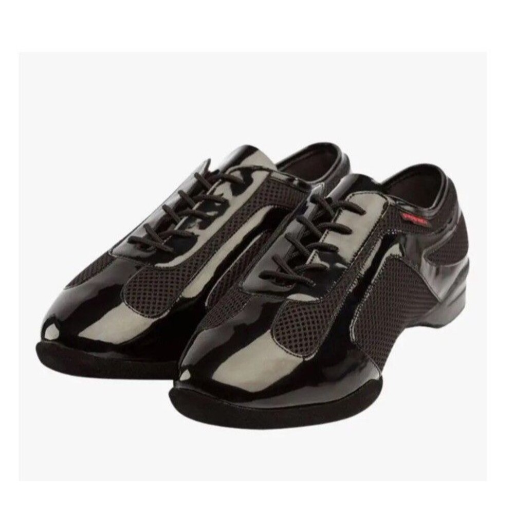 Supadance 8910 Black Patent  Dance Sneakers Split Sole Unisex Men’s 12 Women 13